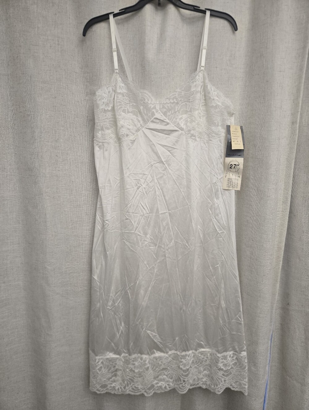 Vintage Wonder Maid Lace Full Slip 38 NWT Deadstock Bridal Coquette